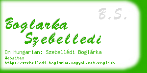 boglarka szebelledi business card