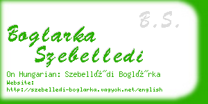 boglarka szebelledi business card